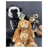 Monkey and Bear Plush Animals