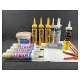 Assorted Caulking tubes and more