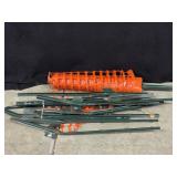 Poles and snow fence