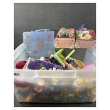 Tote is small stuffed animals, other toys