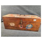 Wooden toolbox w/hardware