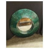 Large Green Framed Mirror