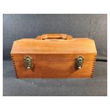 Wooden Tool Box with black powder & supplies