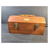 Wooden Tool Box with Gun Supplies