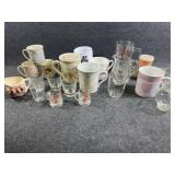 Assorted coffee mugs
