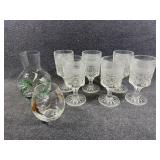 Cut glass crystal water glasses...