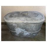 Galvanized Bin with Lid