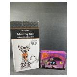 Mummy Cat and Flying Witch Decorations