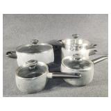 Set of Pampered Chief cooking pots various sizes