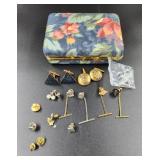Small Jewelry Box, Cuff Links, Tie Pins