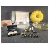 Cake pans and decorating supplies