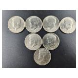 1776-1976 Half Dollars D-Mint(6), No Mint(1)
