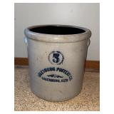 5 Gallon Galesburg Pottery Crock w/ handles