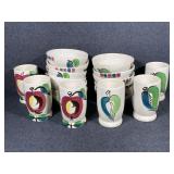 Purinton Slip ware Bowls, Drinking Cups