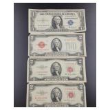 1935 Dollar Bill, 1928 2 Dollar Bill, 1953 2