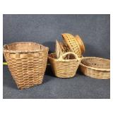 Vintage baskets of various sizes and shapes