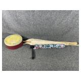 Metal box & umbrellas