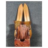 Wood sconces and matches holder