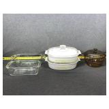 Casserole, Bread  Dishes w/ Lids