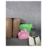 shelf, table tray, rod, scale, cushion & pillows