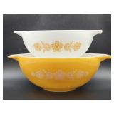 Vintage Pyrex Butterfly Gold Mixing Bowls