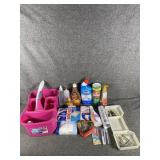 Cleaning supplies, bandages, nail supplies