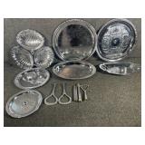 Vintage Silver plated trays and platters