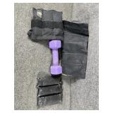 Ankle weights, dumbbell & weights