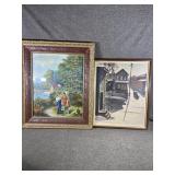 Vintage paintings w/frames