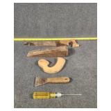 Hand Saw, Wedge, and More