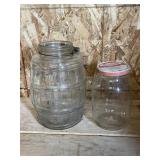 Vintage glass storage jars
