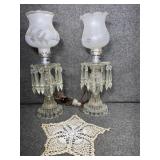 Vintage chandelier, electric table, lamps