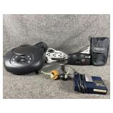 radio, FM radio, Kodak camera, extension cord