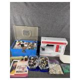 Husqvarna Viking sewing machine & supplies