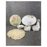 Antique Nippon porcelain dish decor & plates