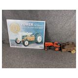 Allis-Chalmers tractor w/trailer & Hutchins sign