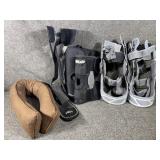 Braces & weighted pillow