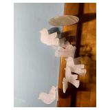 Quartz stone cut bird wind-chime