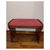 Red Padded Stool