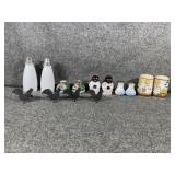 Hand painted & porcelain salt and pepper shakers