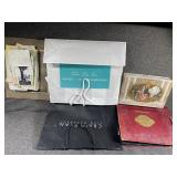 Scrap book, gift box w/old pictures, and gift bags