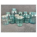 Blue Mason Jars