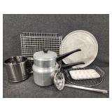 Aluminum Double Boiler Saucepan, Stainless Steel