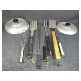 Variety of Kitchen Utensils and Lids for pots or