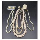 Vintage pearl necklaces, costume jewelry