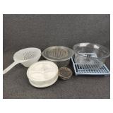 Shredder w/bowl, Strainer, Divided Storage Cont