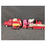 Tonka FireTruck(2), Marx Cement Truck, Buddy L