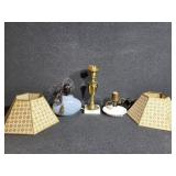 Vintage Lamp Shades and Bases