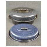 (2) Oval Roasting Pans