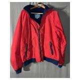 Wool rich red and blue jacket -XL